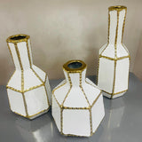VASE blanc et doré