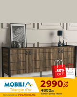 Buffet 180X45X85cm 4 portes