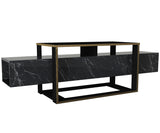 Meuble TV Bianco noir marbré