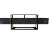 Meuble TV Bianco noir marbré