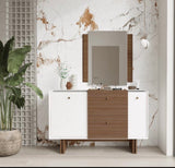 LINEN Commode 3 tiroirs +2 portes+miroir