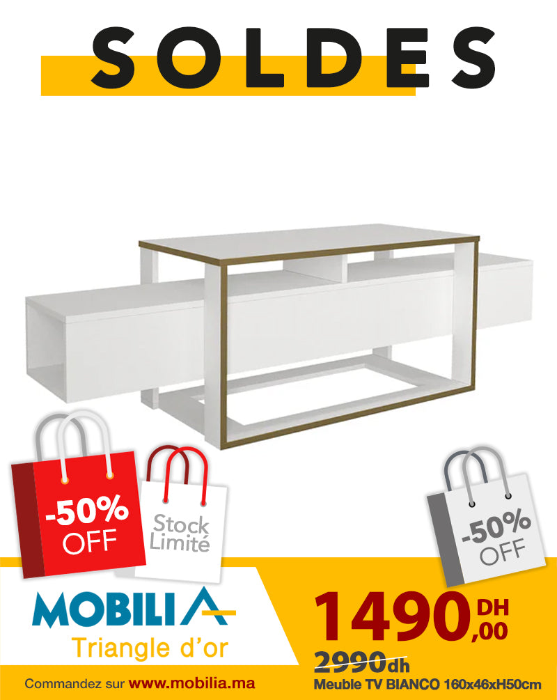 MEUBLE TV BIANCO blanc