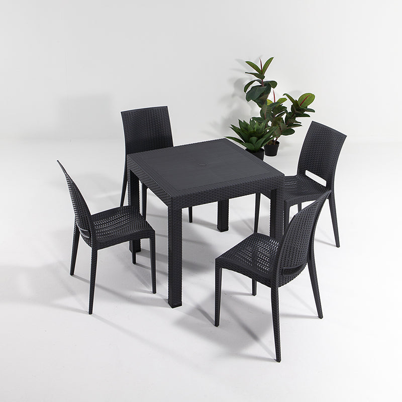 Pack RATTAN Table + 4 chaises