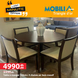 TABLE À MANGER AVEC 4 CHAISES