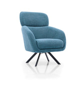 FAUTEUIL MOON  giratoire en tissus bouclette