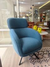 FAUTEUIL MOON  giratoire en tissus bouclette