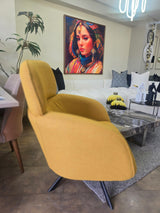 FAUTEUIL MOON  giratoire en tissus bouclette