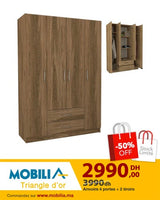 ARMOIRE DIVA 4 PORTES