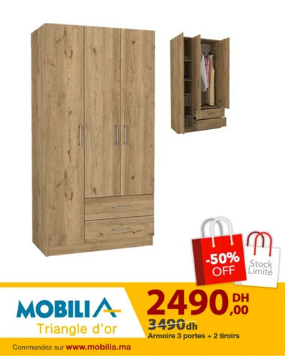 ARMOIRE DIVA 3 PORTES