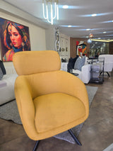 FAUTEUIL MOON  giratoire en tissus bouclette