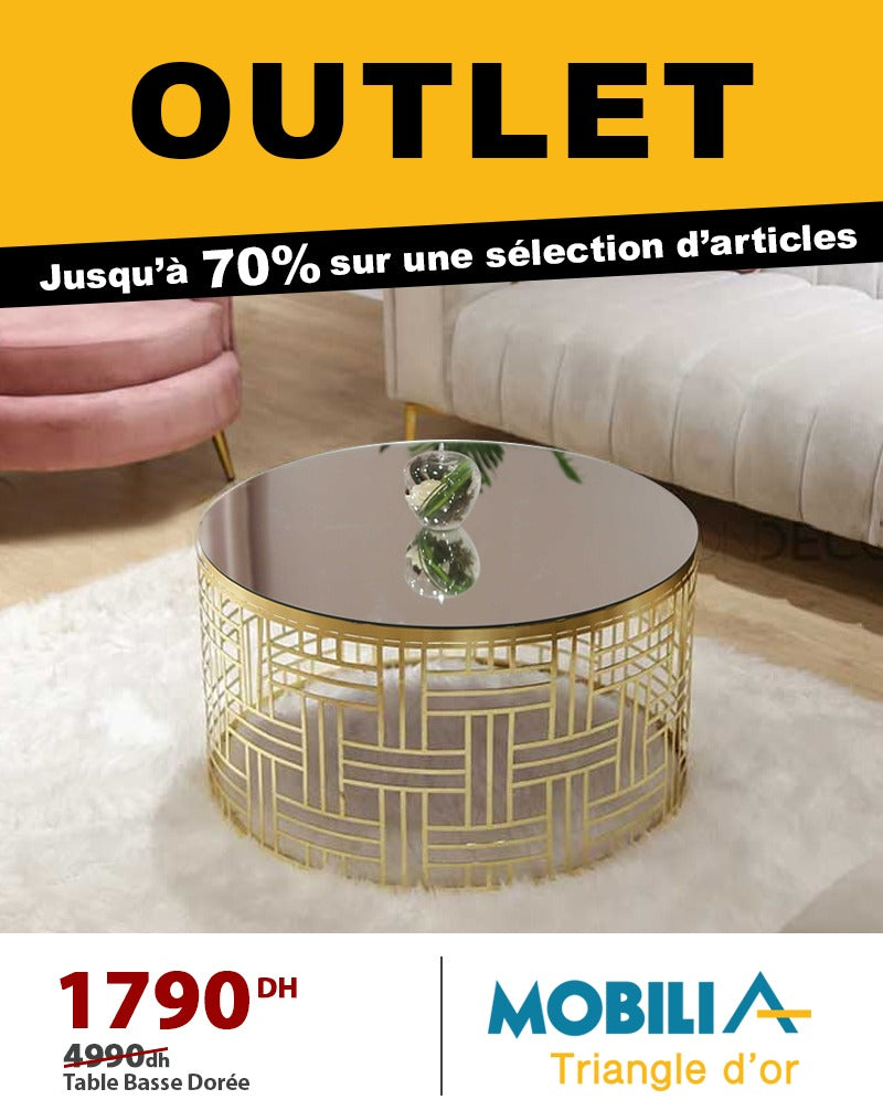 Table basse Doré